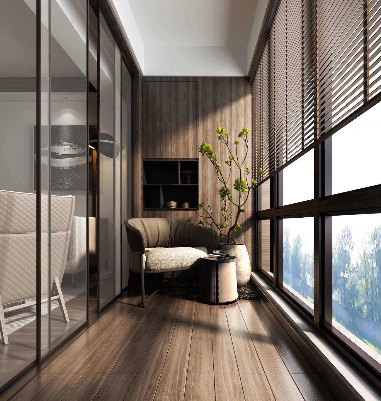 龍湖九里晴川-現(xiàn)代簡約-臥室設計效果圖