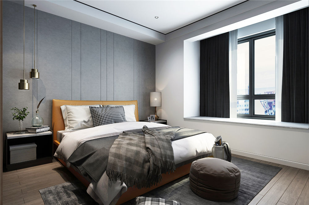 龍湖九里晴川-現(xiàn)代簡約-臥室設計效果圖
